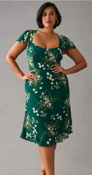 Reformation Rosi Dress Buena Green NEW thumbnail 14