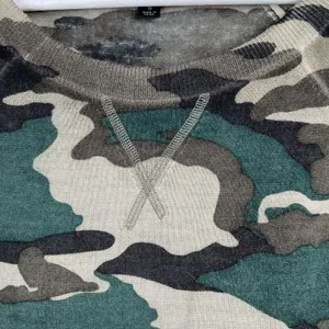 J.Crew S Sweater Merino Wool Camo Crewneck K1279 Green Brown Long Sleeve Raglan thumbnail 7