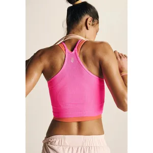 FREE PEOPLE Movement Happiness Runs Crop Tank in Hot Pink X-Small/Small thumbnail 7