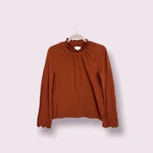 Madewell texture‎ & thread burnt orange top thumbnail 6