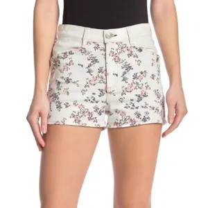 rag & bone Floral Ellie Denim White 24‎ Purple Pink Shorts thumbnail 1