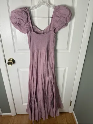 Free People Sundrenched Short Sleeve Maxi Dress in Dawn Pink XS thumbnail 4