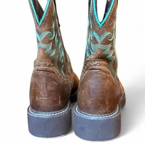 Justin Gypsy Women’s Western Cowboy Boots Brown Turquoise Leather Size 7.5 B thumbnail 6