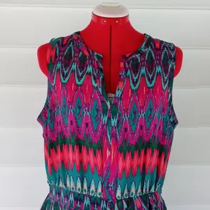 Charlie Jade Colorful Tulip Dress Sz L thumbnail 2