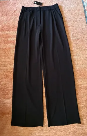 Shinestar Black Straight Leg Dress Pants Size L NWT Work Office Trousers thumbnail 1