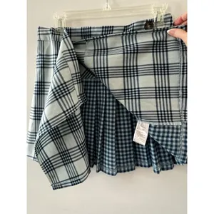 Urban Outfitters Skirt Women's Medium Blue Plaid Twee Pleated Mini Academia thumbnail 7