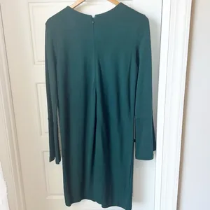NWT Loft Green Dress w/Balloon Sleeve Size 10 thumbnail 4
