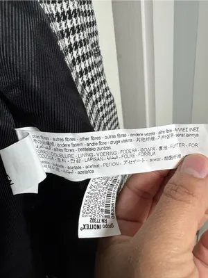 Zara Women’s Houndstooth Double Breasted Blazer Black White Size M Jacke thumbnail 10