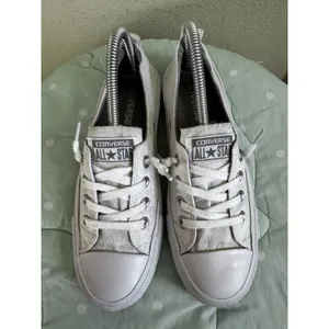 Converse All Star Shoreline Sneakers White Low Top Lace Up Textile Womens US 8 thumbnail 3