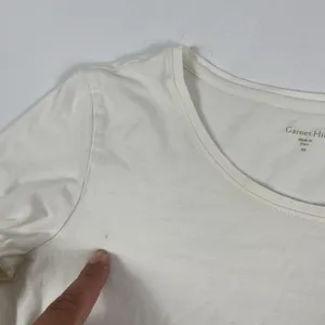 Garnet Hill Shirt Womens XS White Scoop Neck Long Sleeve Stretch Jersey‎ Basic thumbnail 4