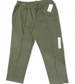 A New Day Olive Joggers Business Casual Elastic Waist Green Large thumbnail 1