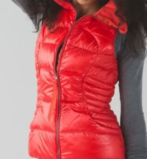 Like New‎ Lululemon Fluffin Awesome Down Puffer Vest in Alarming Red 4 thumbnail 1