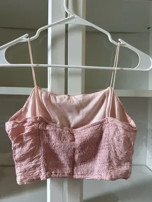PacSun Pink Ruffle Crop Top thumbnail 2