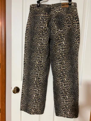 White Fox leopard jeans thumbnail 3