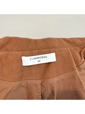 Commense Jacket Size‎ XS Camel Brown Faux Suede Zip Front Shoulder Pad Corpcore thumbnail 7