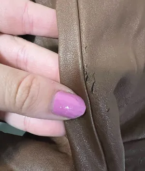 Paper Crown Tan Vegan Leather Leggings Size Small $218 thumbnail 7