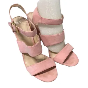 Forever 21 Pink Suede Leather Strappy Sandals Heels Sz 7.5 Worn Once! thumbnail 4