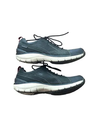 Clarks Wave Go Women’s 9.5 Navy Nubuck Leather WaveWalk Shoes Used thumbnail 3