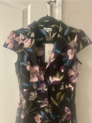 Vintage Floral Print Dress Size Small thumbnail 5