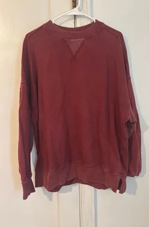 Aerie Red Crewneck Oversized Medium thumbnail 1