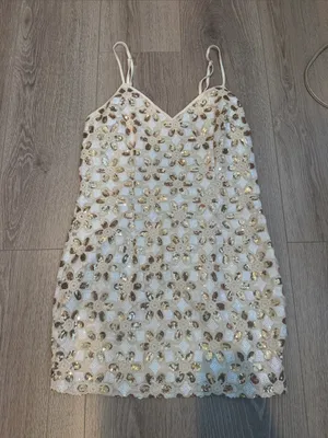 Lulu’S Ray Of Sun Gold Sequin Bodycon Mini Dress Medium thumbnail 4