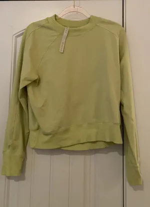 Neon Yellow Lululemon Cropped Sweatshirt  thumbnail 1