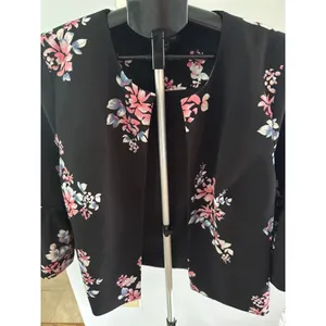 Lane Bryant Blazer Floral Bell Sleeve Open Front Jacket Multi Color Size 14/16‎ thumbnail 2
