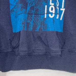 Vintage American Eagle Outfitters Navy Graphic Hoodie‎ L thumbnail 3