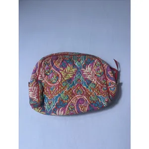 Vera Bradley Cosmetic Bag "Paisley in Paradise" Retired MED Makeup Bag Travel thumbnail 2