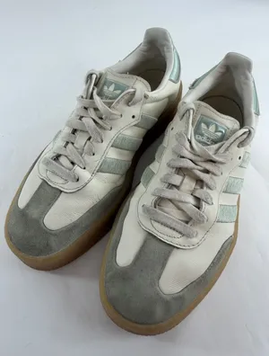 Adidas Samba XLG Wonder White Sage Green Gum Platform Sneakers IG1947 Womens 8.5 thumbnail 1