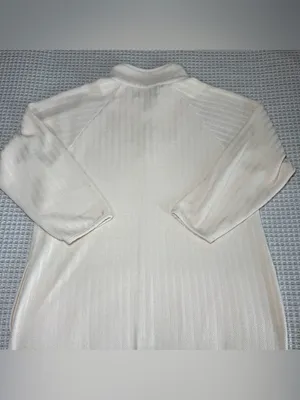 STAN HERMAN Half Zip Light Terrycloth Robe Getting Ready Housecoat Pockets Large thumbnail 7