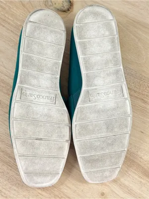 Franco Sarto Bonza Suede Slip On Loafers Flats Dark Teal Green Size 8 Casual thumbnail 7