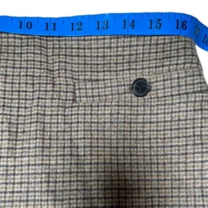 Plaid Mini Skirt A Line‎ Wool Blend Brown Blue Preppy Madewell Women 10 thumbnail 7