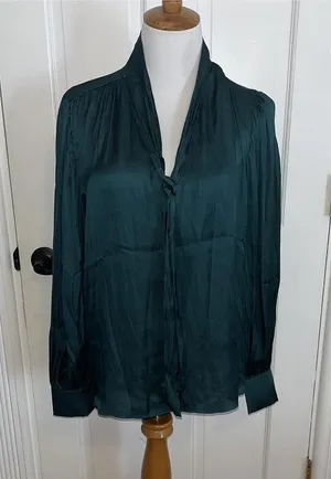 MNG tie neck blouse thumbnail 1