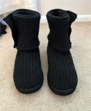 Black Knit UGG Boots thumbnail 4