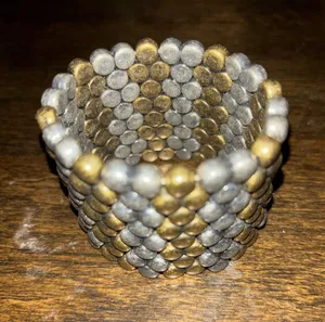 Sliver/Gold Beaded Stacker Bracelet(Pre thumbnail 1