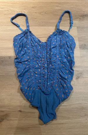 Free People Mischa Ruched Bodysuit thumbnail 1