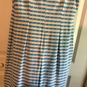 J. McLaughlin Blue And White Pattern Stripe Tank Dress Size‎ Medium thumbnail 5