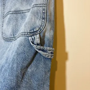 American Eagle Jean‎ Shorts Jorts Low Rise Baggy Carpenter Blue Denim Size 6 thumbnail 4