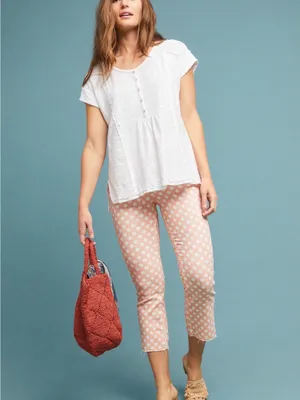Anthropologie Julie Henley Top White Medium thumbnail 8