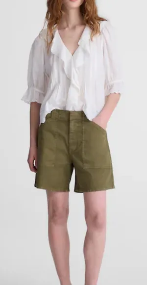 NWT Madewell Women's Relaxed Fatigue Shorts Woven Cotton Distant Grove thumbnail 1