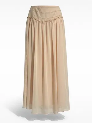 Fashion Collective Light Peach Maxi Skirt - Flowing Women's Skirt NWT thumbnail 3