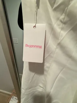 Beginning Boutique Scott White Mini Dress with Scallop Trim thumbnail 5