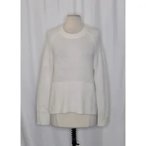 NWT!! J. CREW High Rib Pullover Sweater Wool Alpaca Solid‎ Ivory Minimalist XXS thumbnail 2