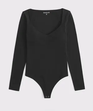 Abercrombie Soft A&F Long Sleeve Bodysuit thumbnail 1