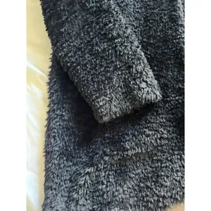 Kenneth Cole New York faux fur Teddy coat snaps closure size M Black thumbnail 7
