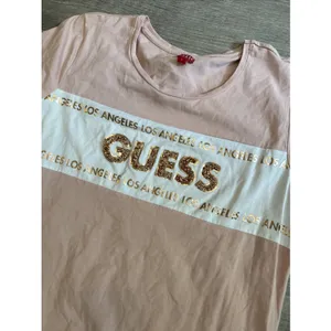 Guess Big Bling Logo T-Shirt Dress L Pink Rose‎ Quartz Pink Women's Summer thumbnail 2