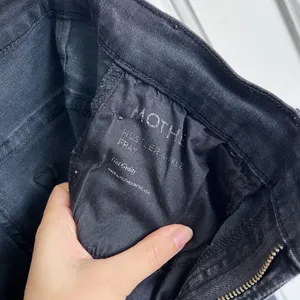 MOTHER • The Hustler Ankle Fray jeans washed black Not Guilty bootcut flare crop thumbnail 8