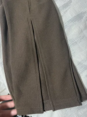 Wet Seal Brown Ribbed Flare pants thumbnail 6