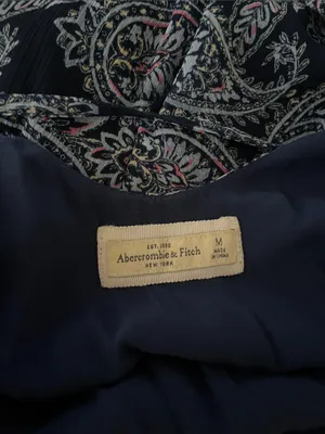 Abercrombie & Fitch Navy Paisley Slip Dress thumbnail 6